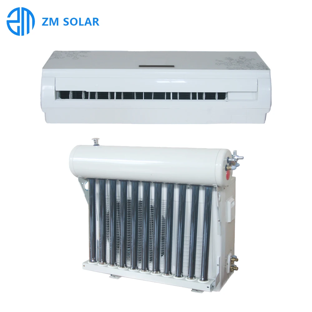 36000BTU Solar Air Conditioner With Solar Collector Or Solar Flat Panel With Grid Power For Refrigeration