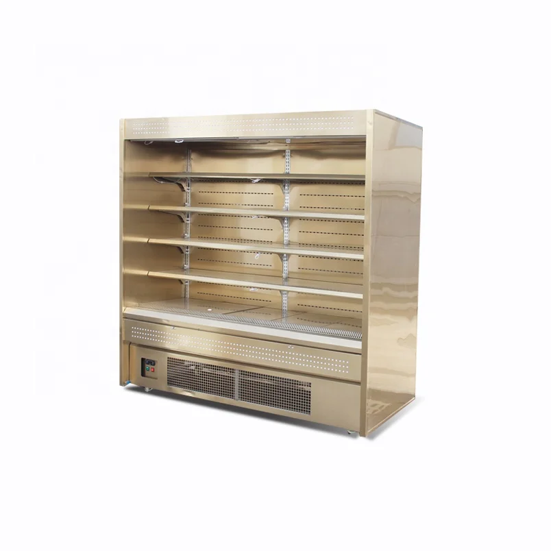 Supermarket Refrigerated Fruit Vegetable Fridge multideck open chiller
