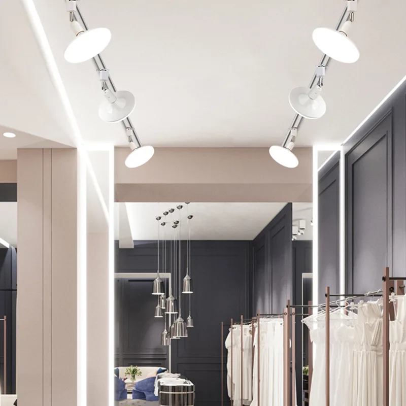 LED Track Lights Commercial 360 Degree Rotatable COB LED Track Spot Light 2 Wire 10W 20W 30W led track light square spotlight