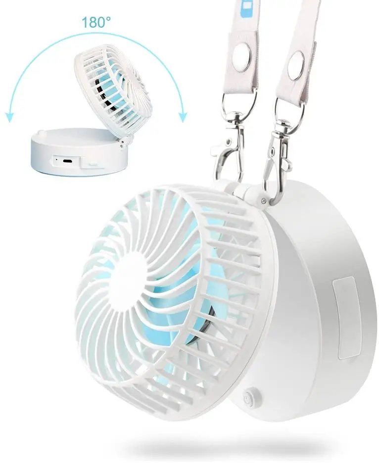 2600 мАч удобный перезаряжаемый колье портативный спортивный ручной вентилятор Power Bank ручной вентилятор