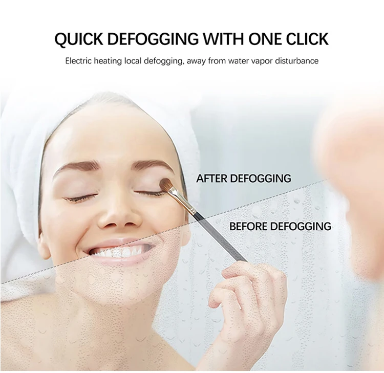 touch screen smart bathroom mirror with light LED wall bath mirrors with demister hotel makeup led mirror