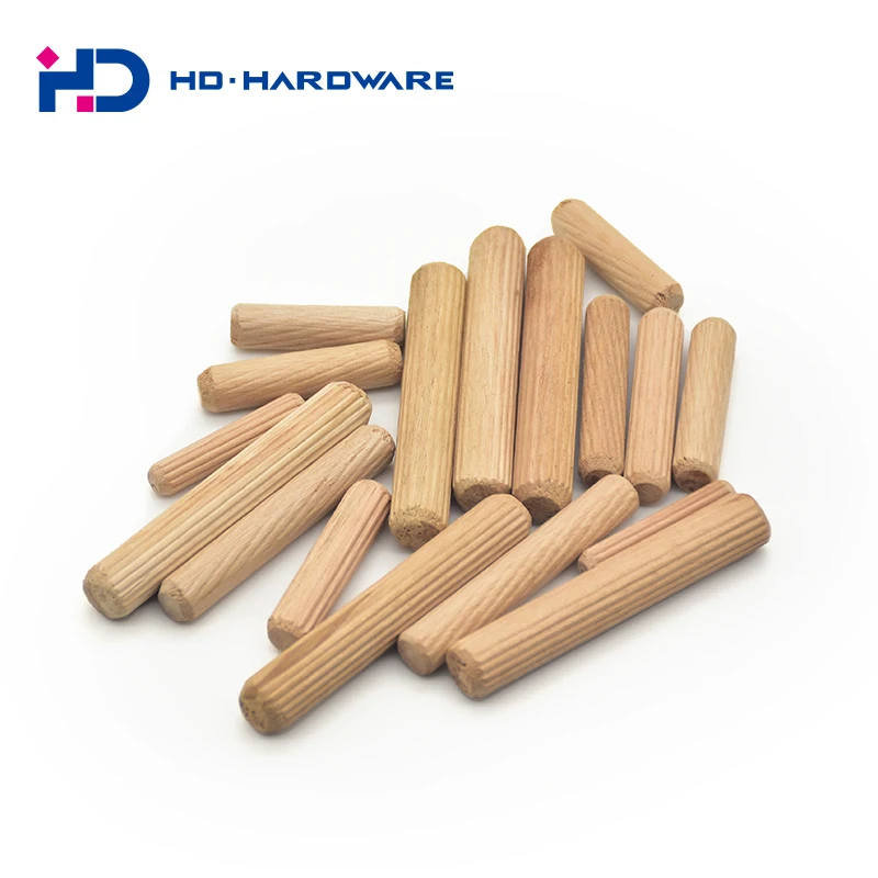 Wooden Dowel Fluted Threaded Groove Rod Art Woodworking Craft Pins dowel Decorative Wooden Dowel Pin