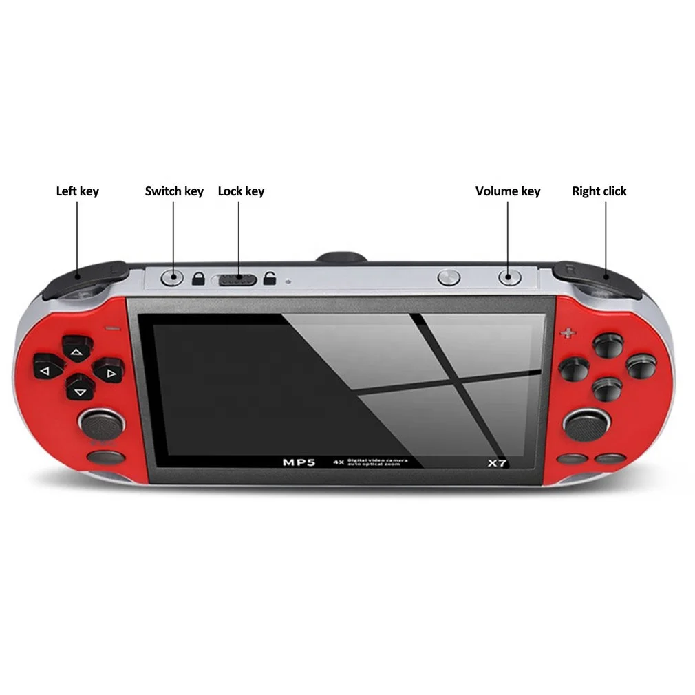 
Newest Portable game console X7 Factory Price 4.3 Inch Screen Game Consoles From 32 bit Memory free 8 GB 