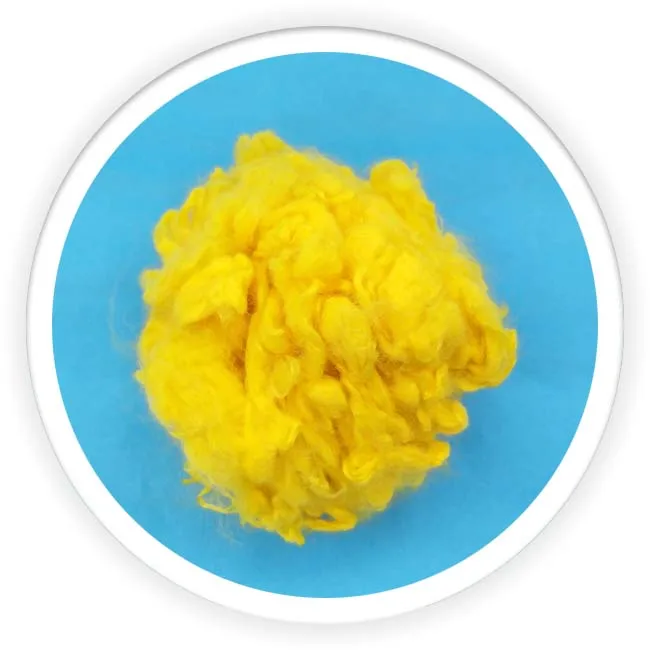 Желтое бамбуковое штапельное волокно ручной работы