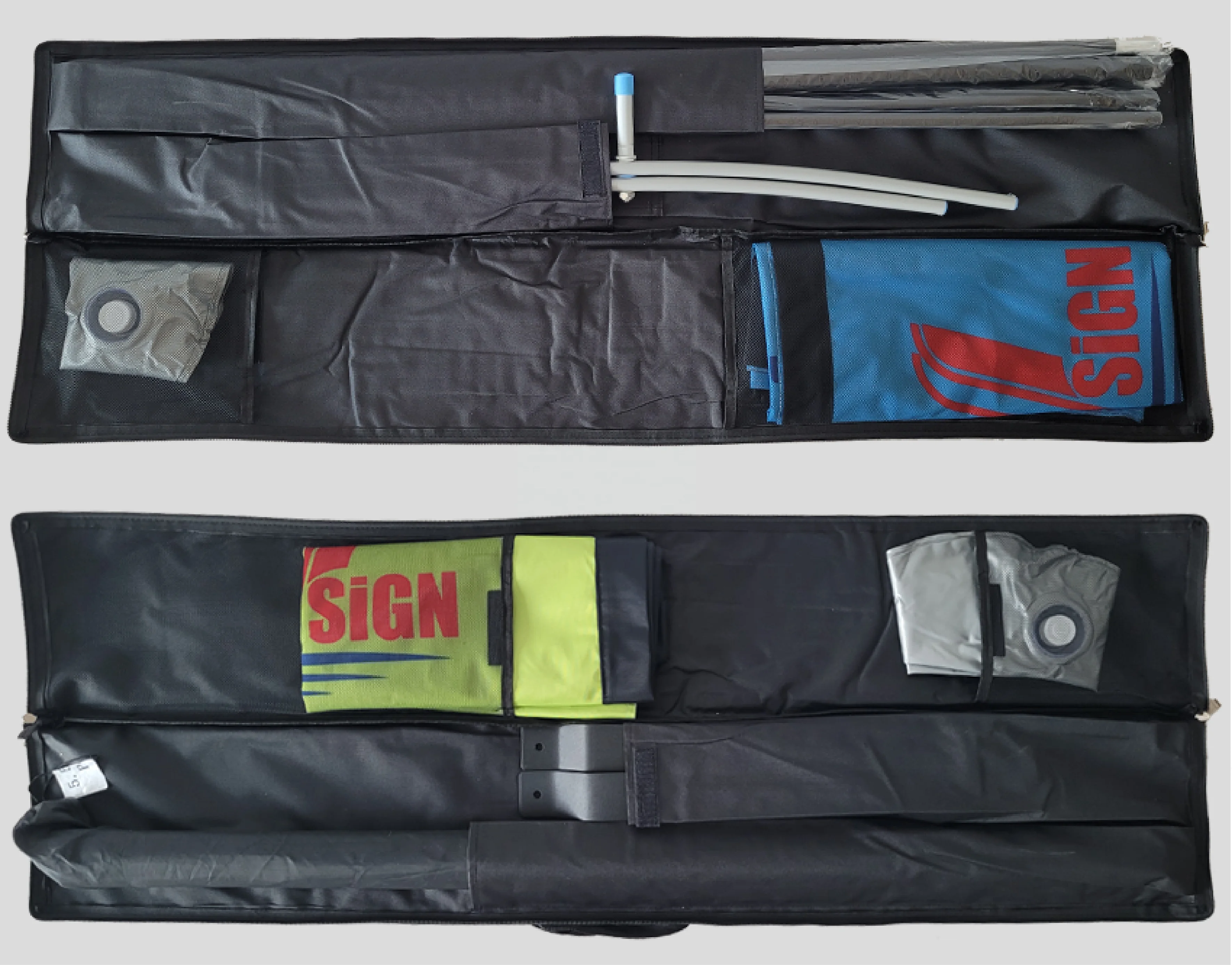 3.3M 4.3M Rectangular Flag Poles Cross Base with Water Bag Wind Flyer Banner for Sport Game