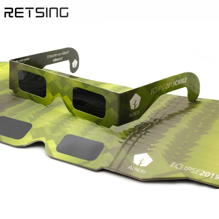 Оптовая продажа 2021, сертифицированные ISO очки Eclipse OEM, Бумажные очки на заказ от солнечного затмения