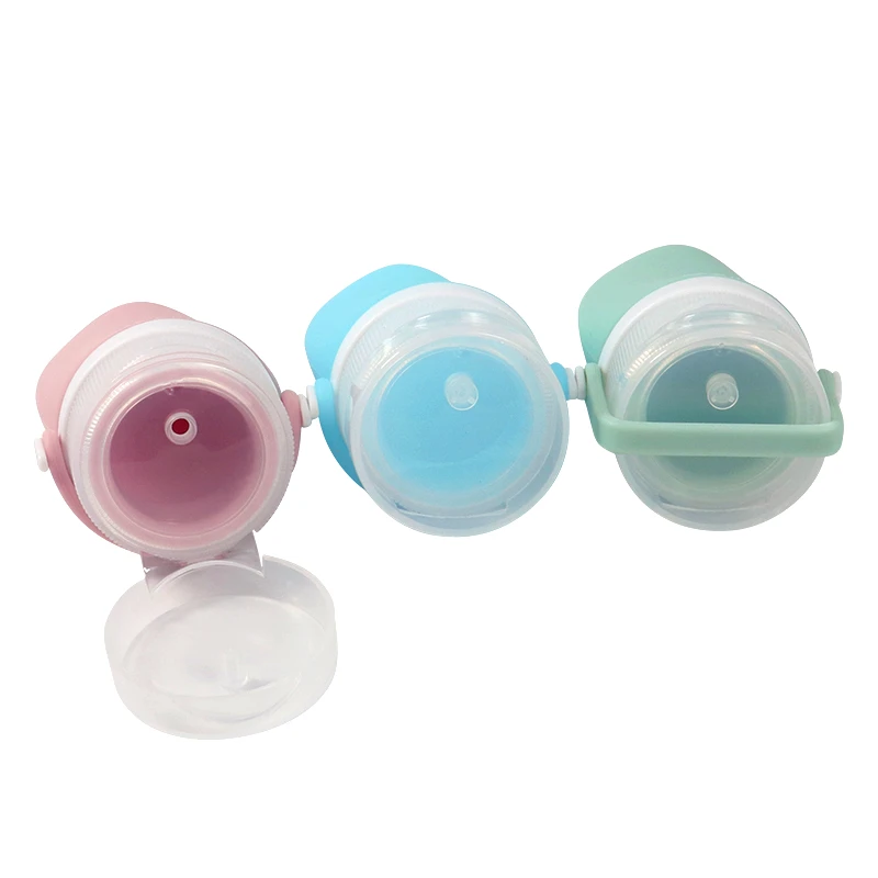 TSA 90ml 3 oz Leak Proof Portable Silicon Squeeze Reusable Travel Size Soap Bottles Tube Container Travel Toiletries Bottle