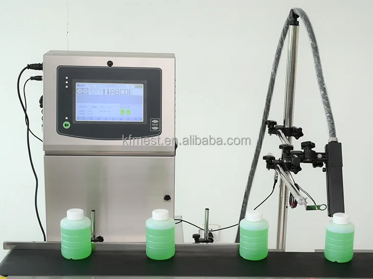 Small Characters Continuous Ink Jet Date Coding Printer Machine for Glass Plastic Metal Bottles Industrial Inkjet Printer