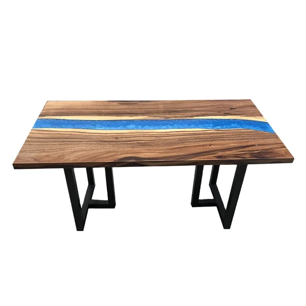 resin wood river tea table top