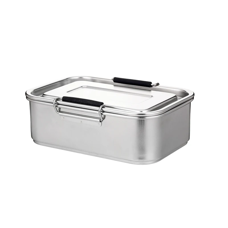 Hot Sale 304 Stainless Steel Lunch Box Vacuum Sealed with PP Lid Airtight Food Storage Container for Meal Prep