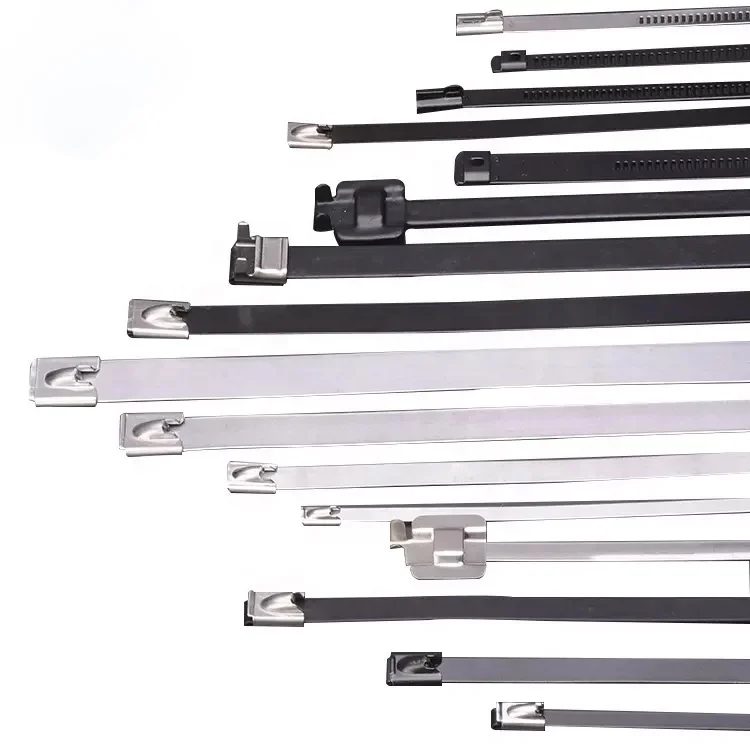 High Quality Self-locking stainless steel cable zip tie 4.6MM 7.9MM width 100-1500MM length 304 316 material Pack of 100 Pcs