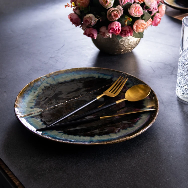 PITO OEM star hotel catering customized dinner plate high temperature porcelain manufacturer royal design dinner plates