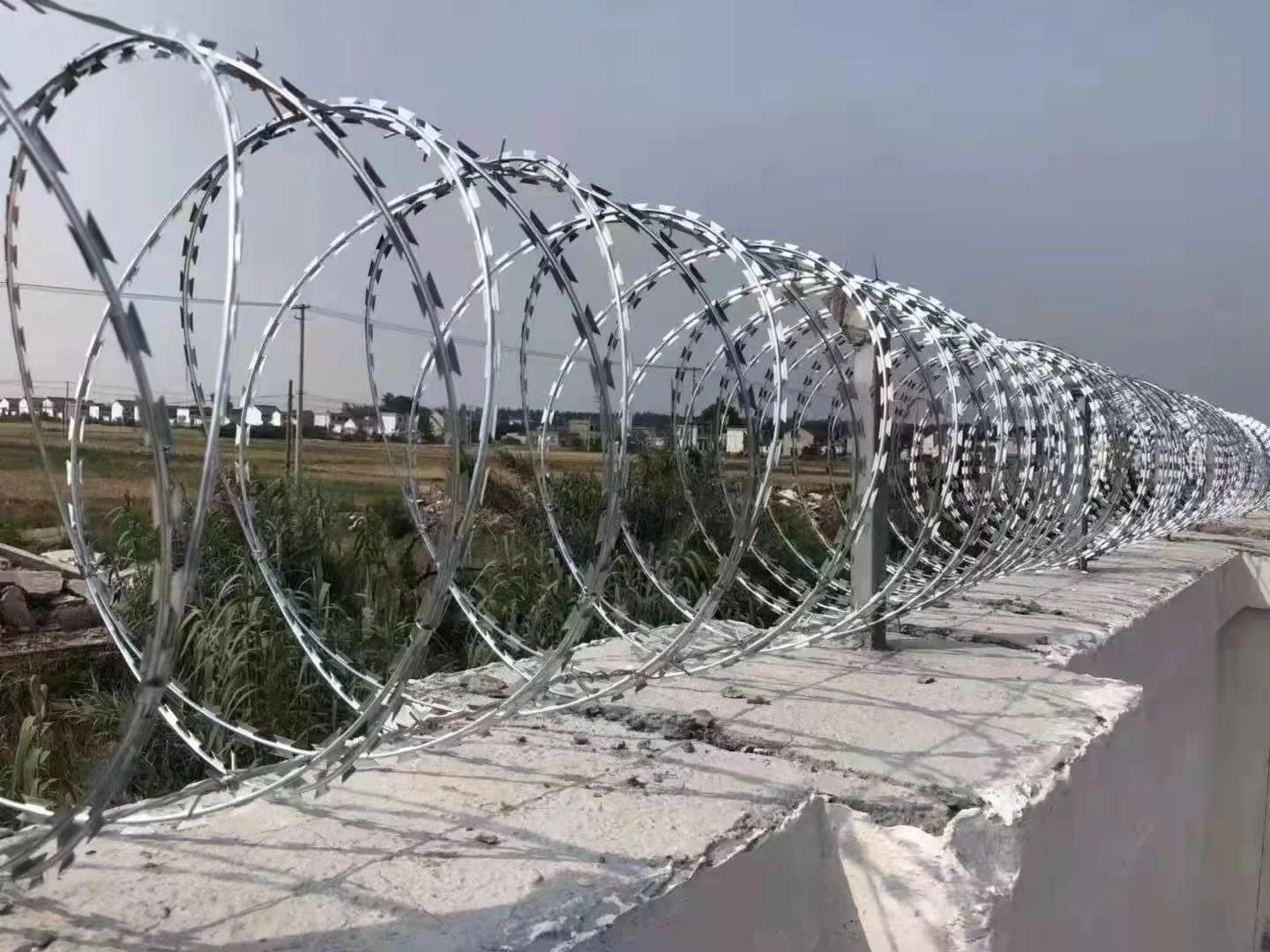 Razor Barbed Wire Burglar Mesh Wires And Electric Fences Single Type Pvc Coated Blade