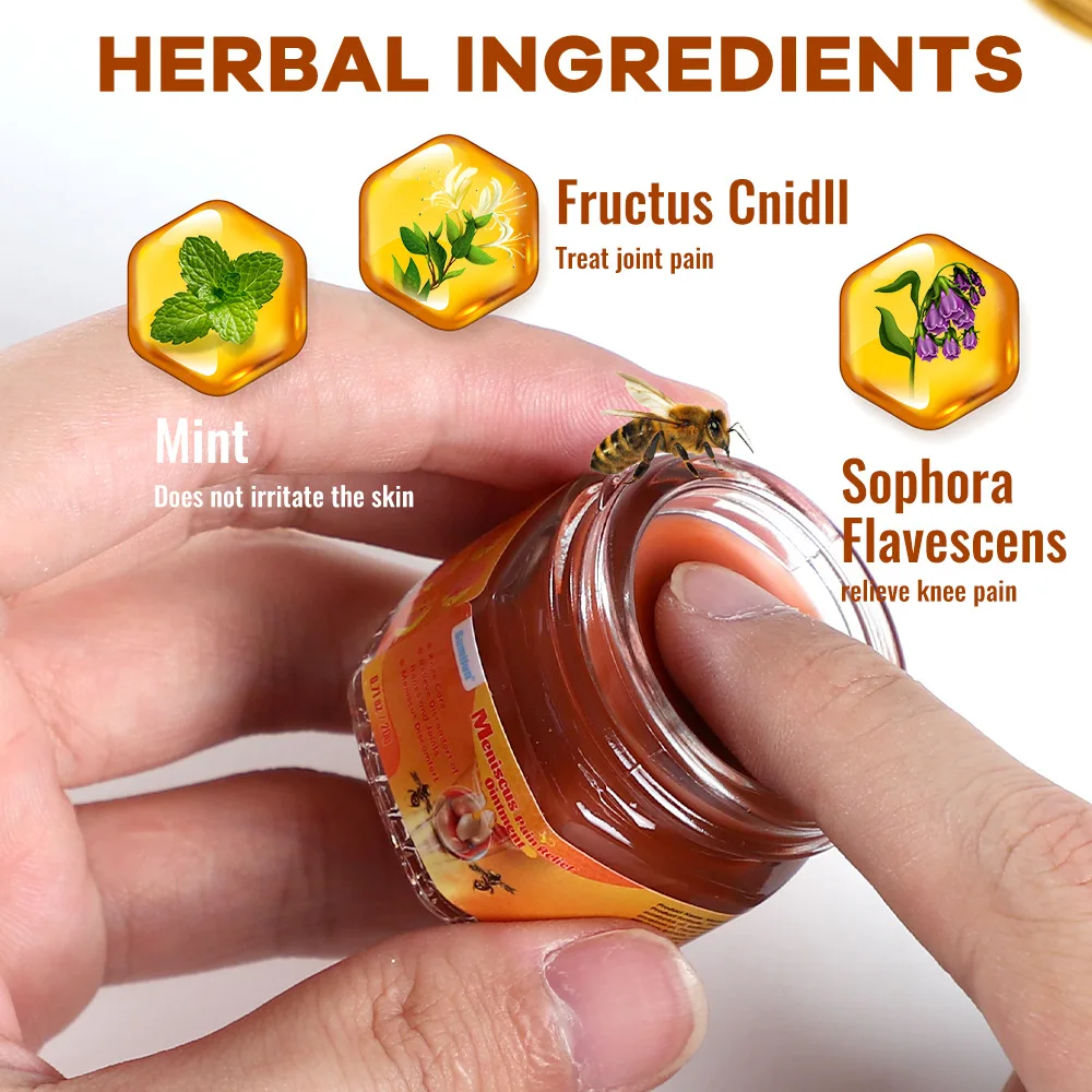 Bee venom pain relief ointment glass jar active oil ointment Tiktok shrimp Leather Cross border K20092