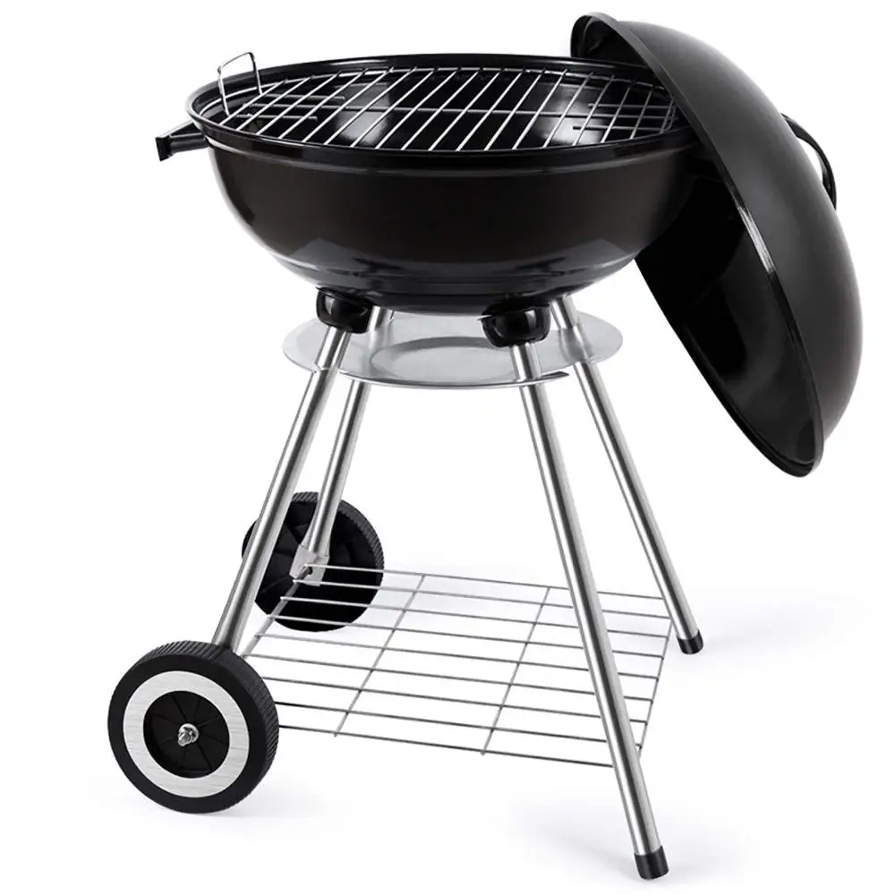 Outdoor stainless steel round portable charcoal barbecue kettle korean charcoal bbq grill