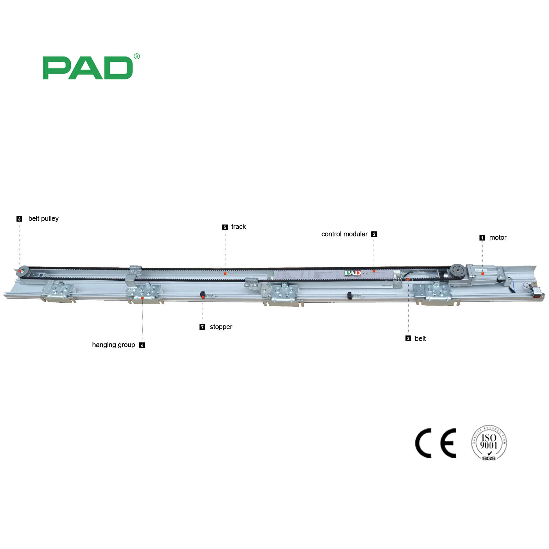Aluminium alloy profile automatic door kit sliding door closer