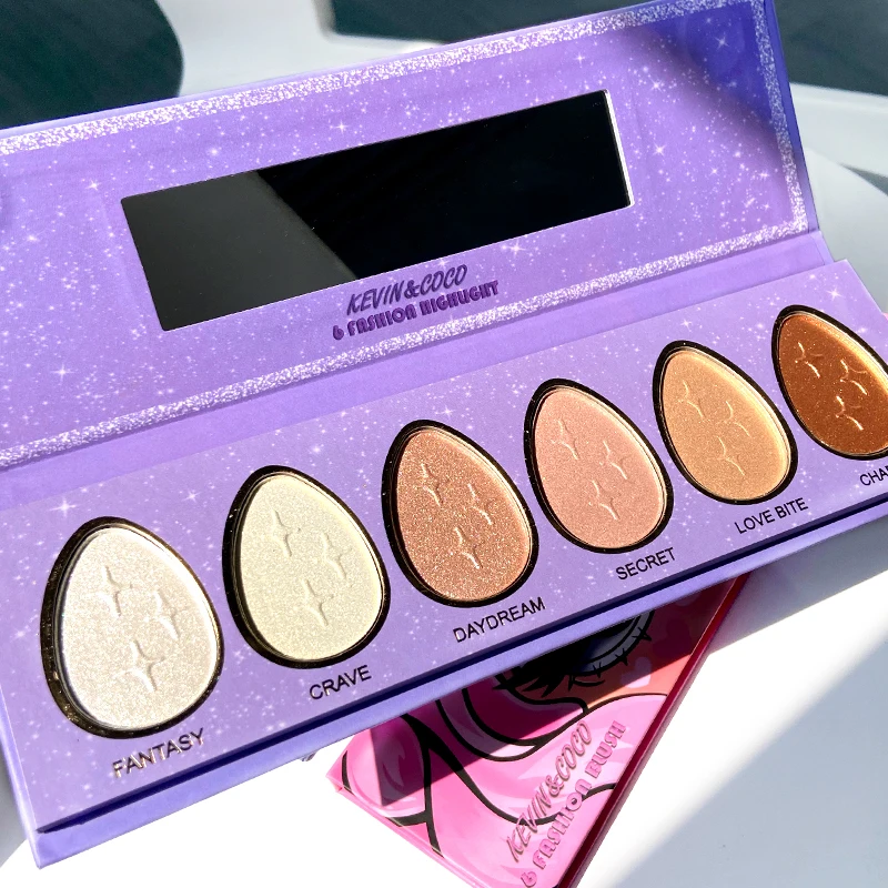 
Unique Shape Highlighter Concealer Blusher Eyeshadow Palette Cosmetics Factory 