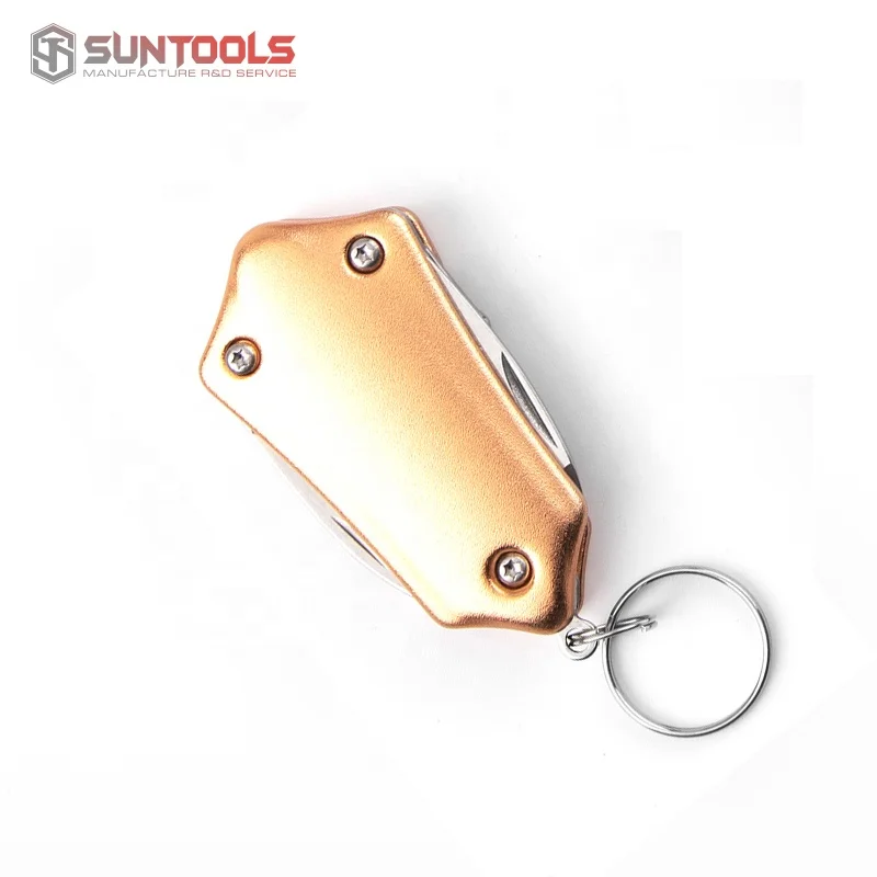 Stainless Steel EDC Multi tool Keychain Utiliity Camping Pocket Survival Knife Multi Function Key chain Knives