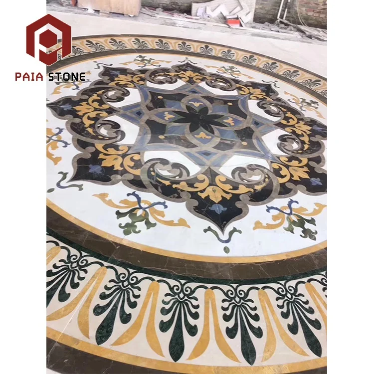 Very nice design of Water jet pattern marble flooring tiles interior hotel design, Waterjet Pattern Floor Design