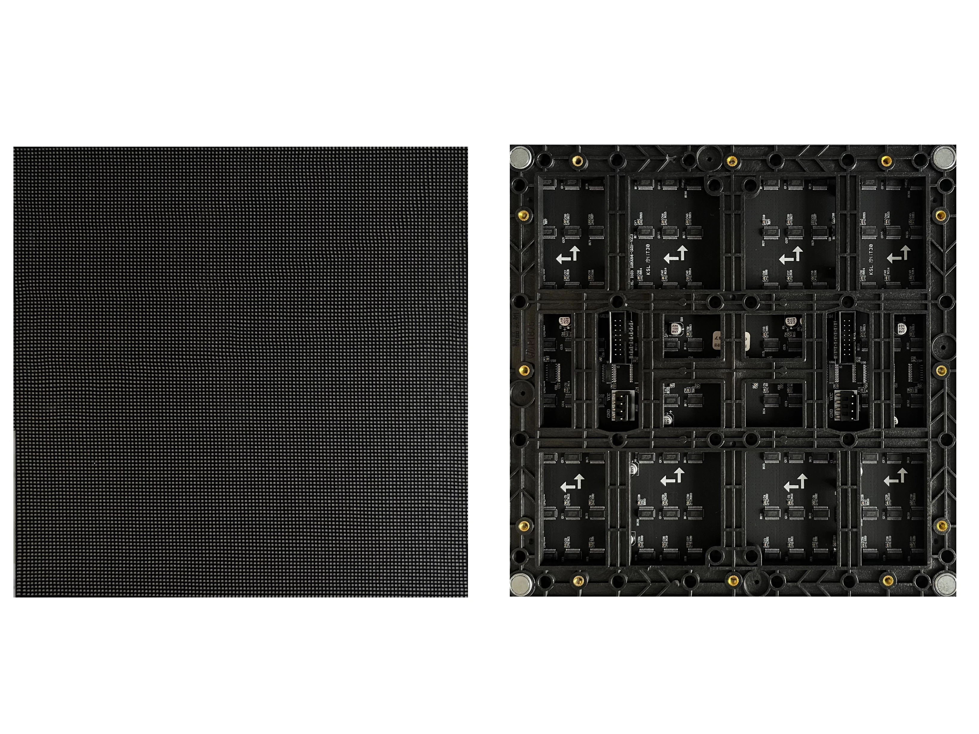 The P2 module display board with a standard indoor size of 320*160 mm can be used for indoor advertising screens