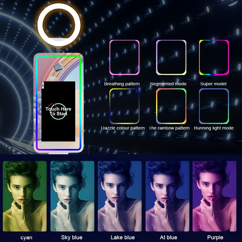 Party Supplier Selfie Digital Magic Touch Mirror PhotoBooth 13.3 15.6 45 65 70Inch Wedding Touch Mirror Con Camera Photo Booth