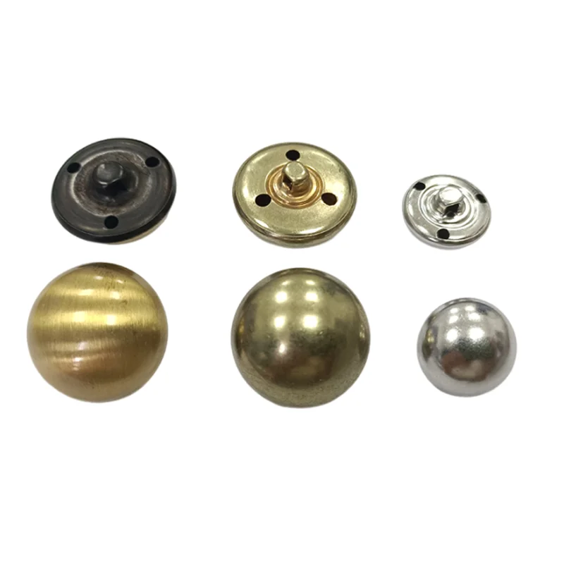 uniform scrub jacket snap button brass shank button