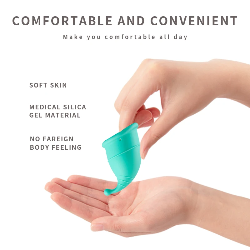 Cupidlover Wholesale 100% Reusable Medical Grade Silicone High Quality Copa Menstrual Cup Ladies Menstrual Cup