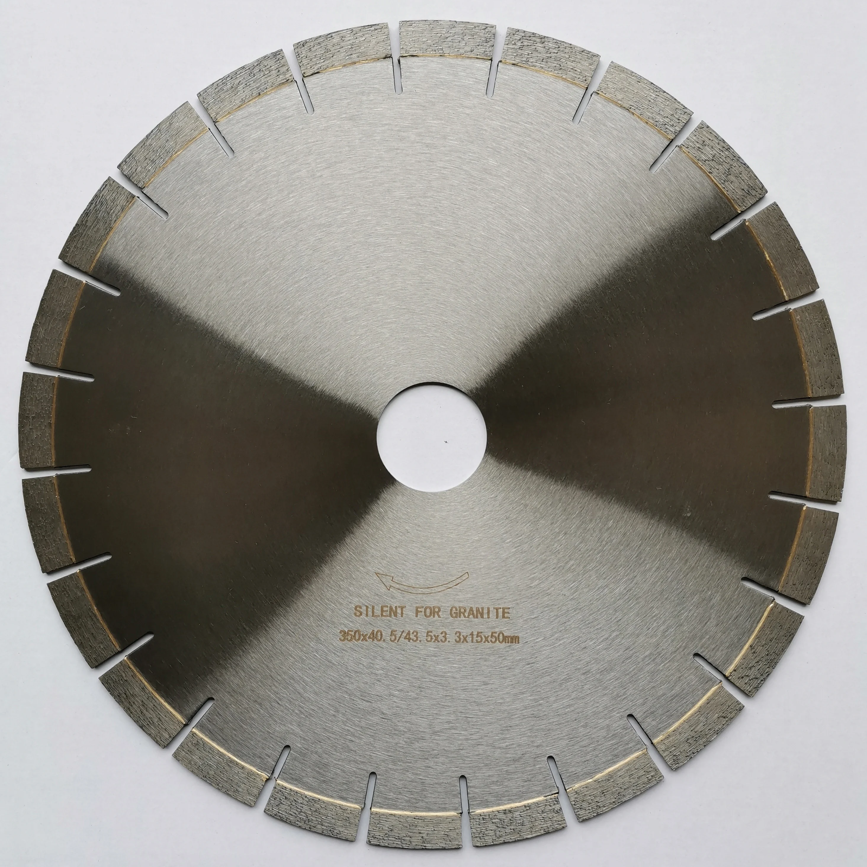 China factory hubei  hot sale 14'350mm silent tools straight hook blade diamond saw blades for granite