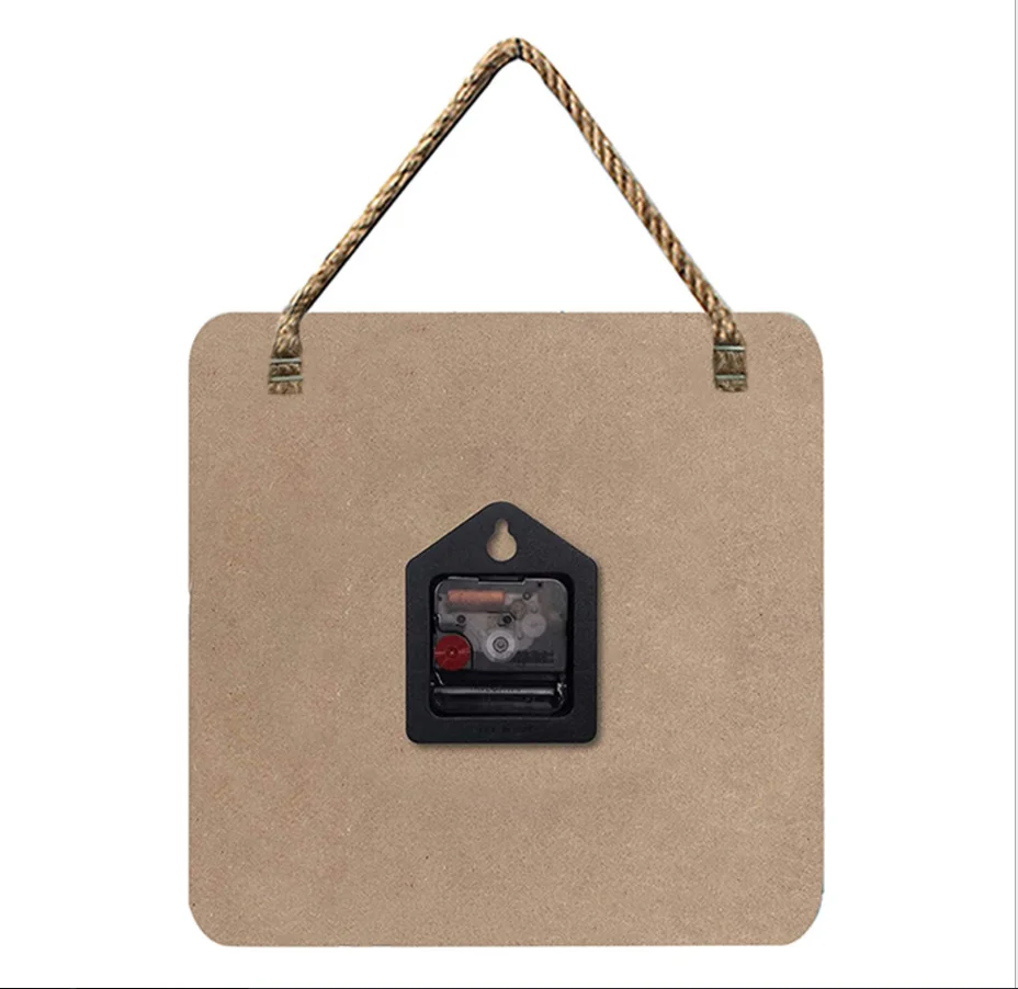 Variety Colors And Patterns 10 Inch Creative Retro Living Room Custom Home Decor Square wall clock