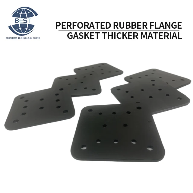 Factory low price hot sale 3mm customizable caliber shock absorbing anti-corrosion 12 holes square rubber flange gasket