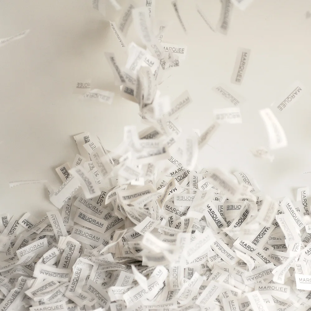 
Fireproof rectangle 2*5cm white tissue paper confetti 