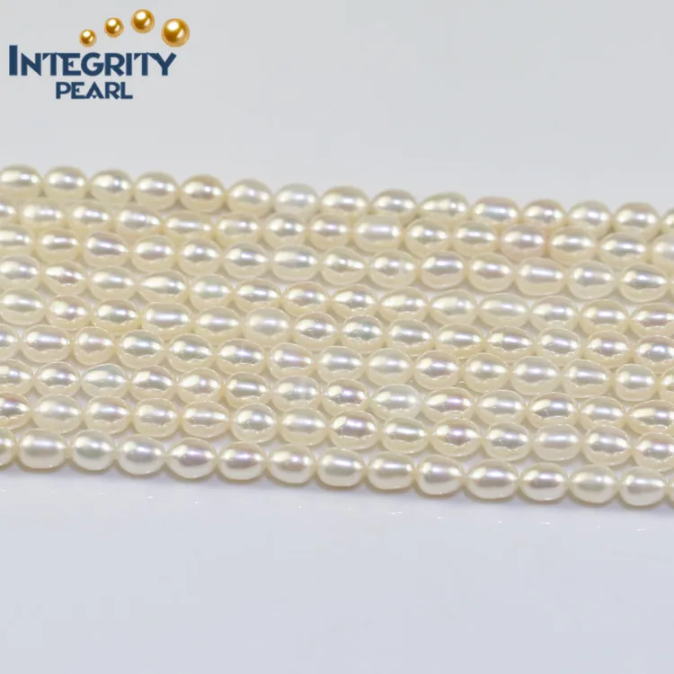 5mm AA small size culture perle culture rice shaped tiny cheap fresh water river natural freshwater pearl oval perlas naturales
