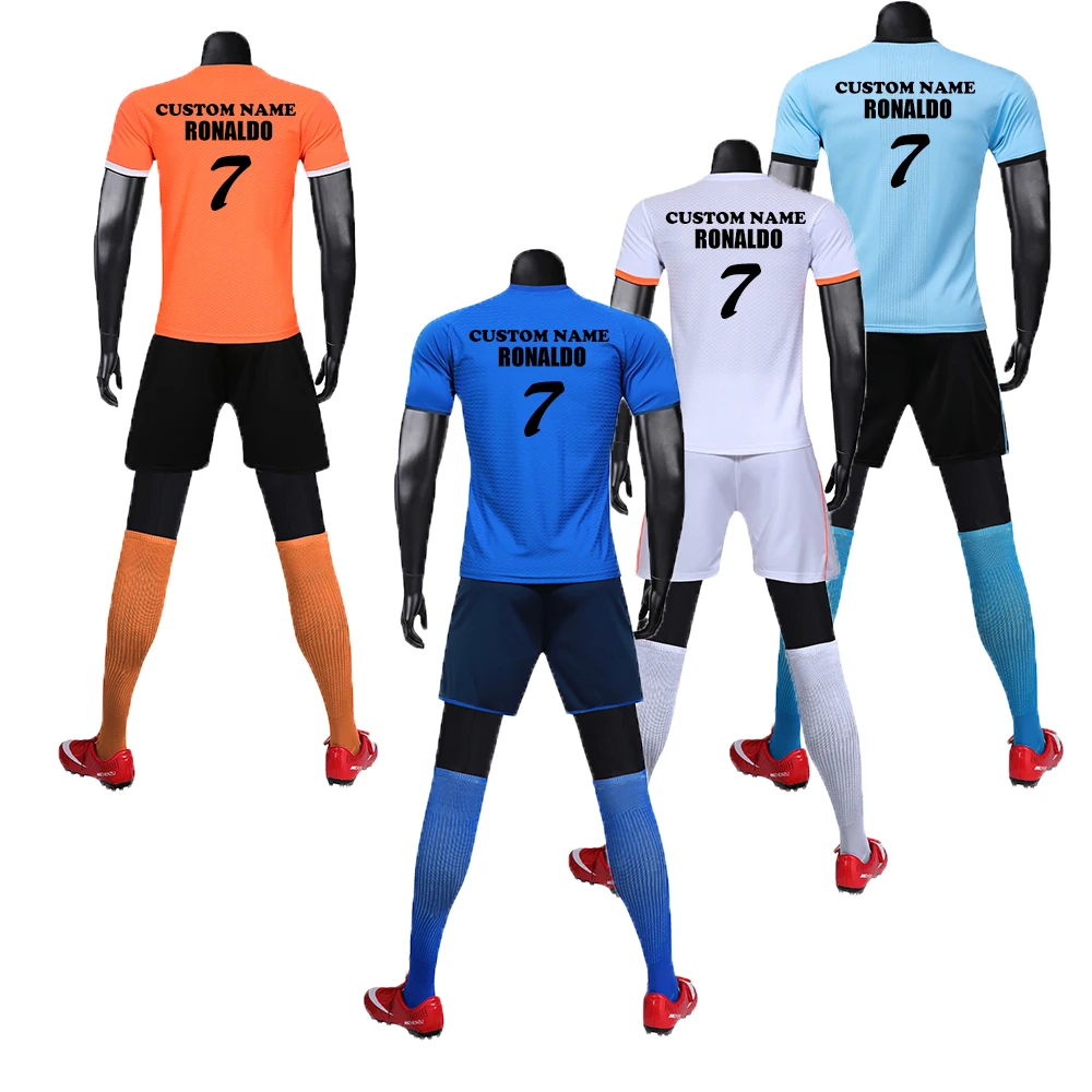 
Custom club logo soccer jersey for Men Full Team football jersey t-shirt 