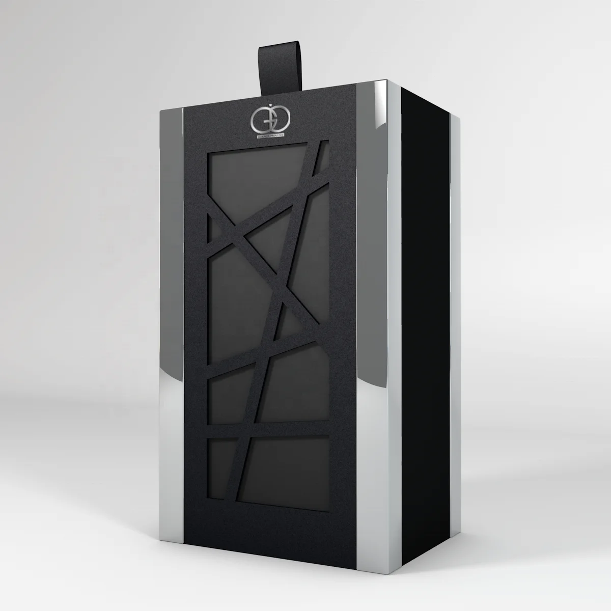 Luxury Custom Printed Paper cardboard Perfume Gift Box Cosmetic Packaging Black Paper Box