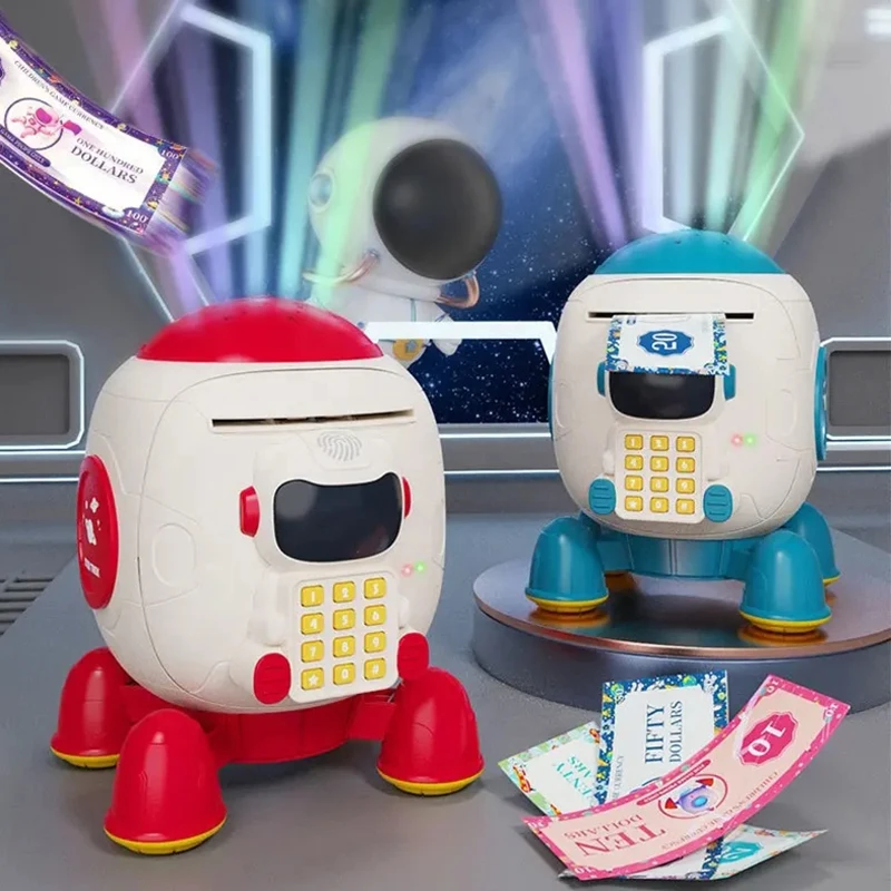 2023 New Kids Electronic Money Box Fingerprint Piggy Bank Toys Atm Bank Toy For Children