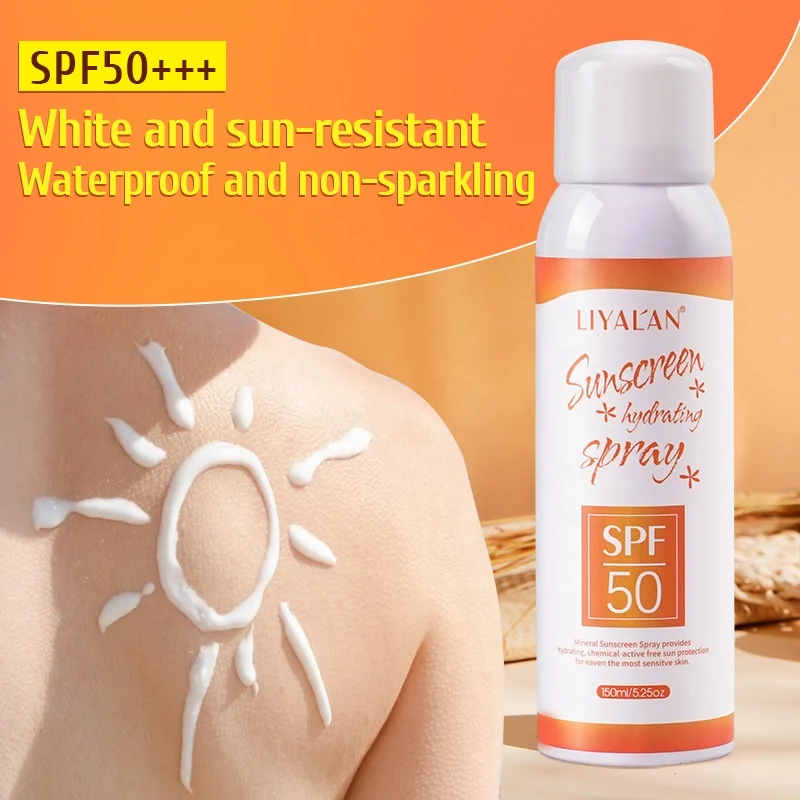 Оптовая продажа, Sunblock Spf50, увлажняющий солнцезащитный спрей для лица, стойкий органический Солнцезащитный спрей для тела