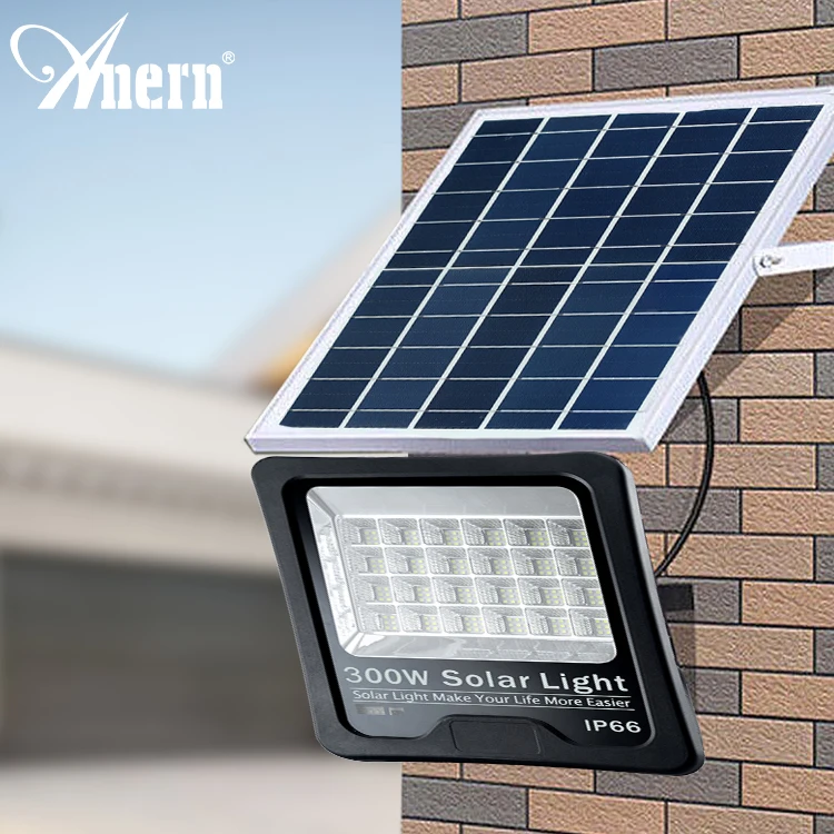 Anern outdoor solar power wall light 300w solar flood light with motion sensor