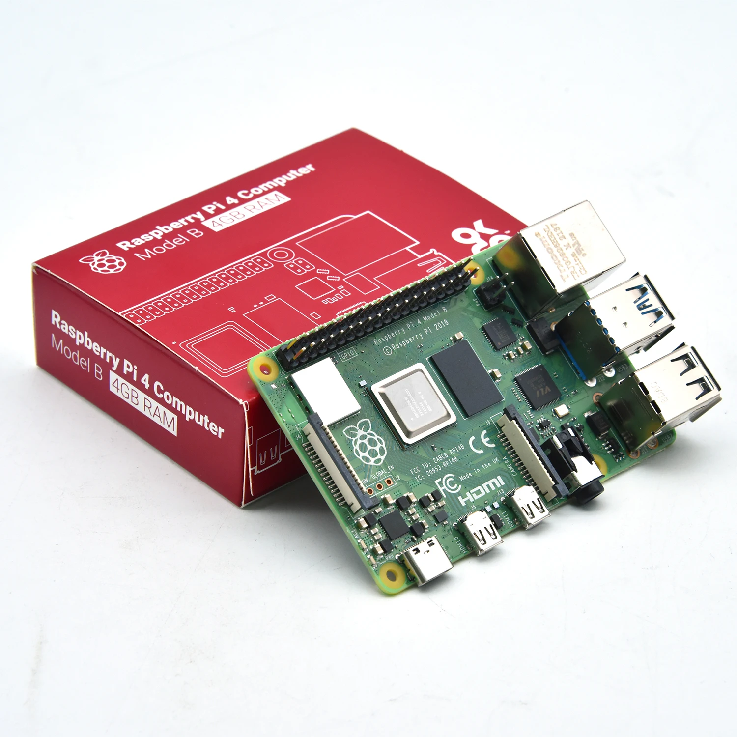 Raspberry Pi 4 Model 4B Development Board BCM2711 Quad-Core Cortex-A72 1.5Ghz 4GB RAM