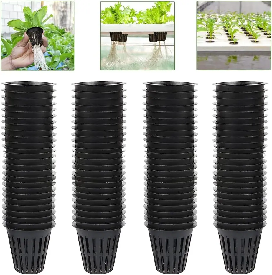 Factory Supply Hydroponic NFT Round Basket Plants Grow Pot Plastic Mesh Net Pot for Plants