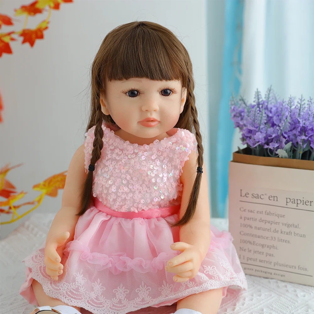 URCHOICE Soft Lifelike Silicone Reborn Baby Doll Toddler Eliminate Loneliness Solitude Partner Kids Toys Baby Fetish Artist
