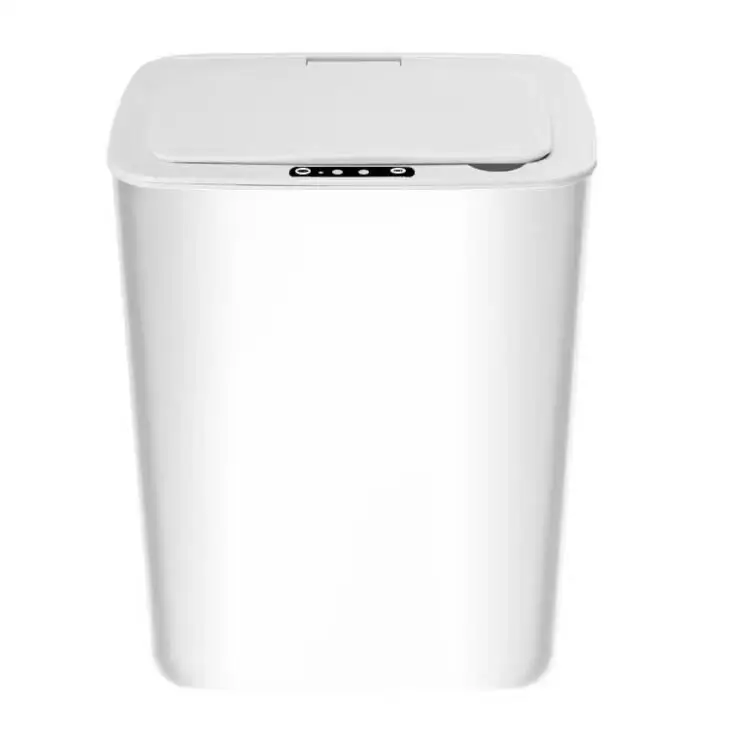 14/16L Household Use Infrared Motion Sensor Open Smart Automatic Kitchen Trash Can Waste Trash Bin Pp Plastic White For Sale