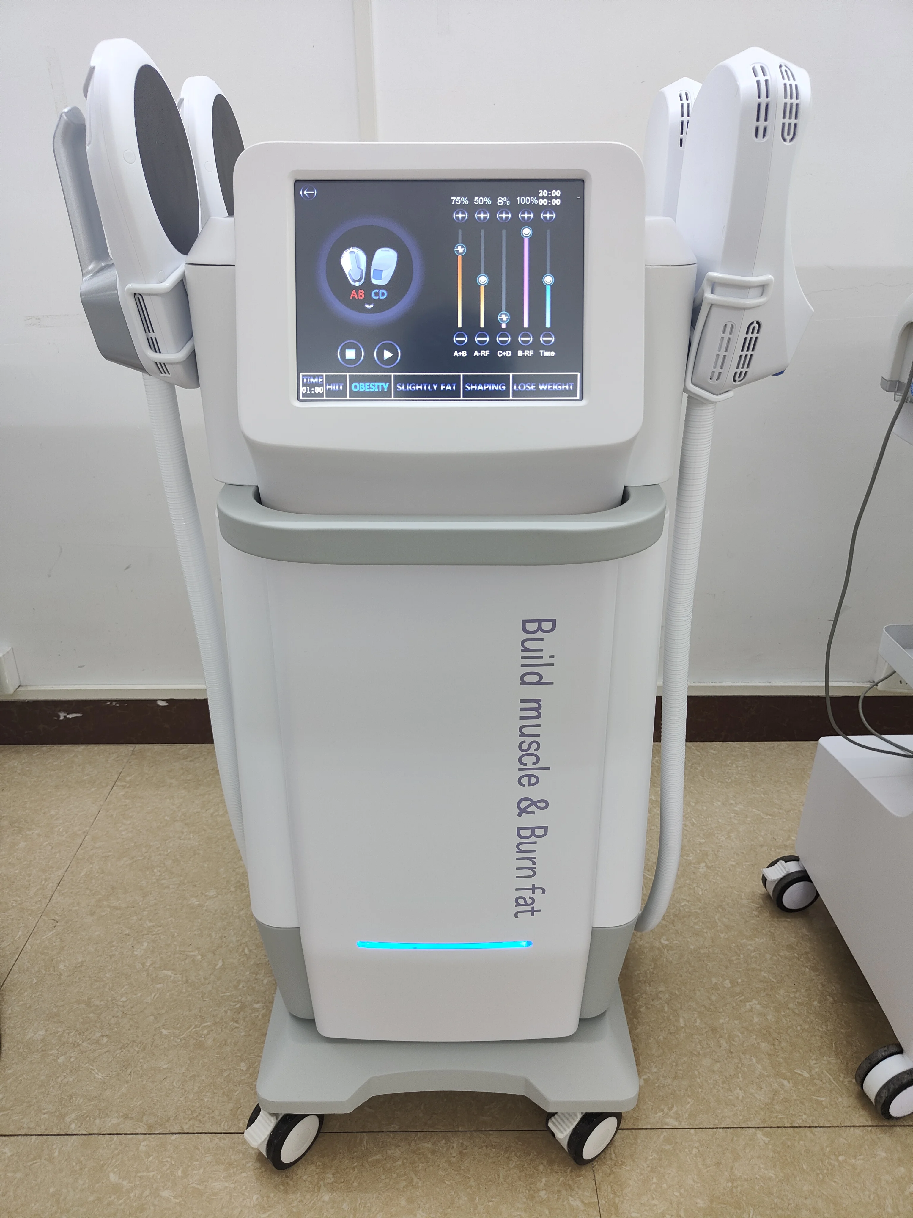 Lfbeauty novel technology electromagnetic Build Muscle Machine rf ems body shaping 4 handles hi emt slimming machine