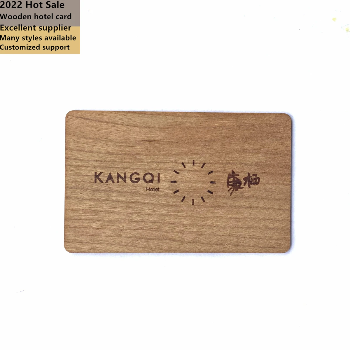 Programmable bamboo wood business Cards RFID ISO14443A Smart 213/216 Mini NFC wooden hotel key card with nfc small card printing