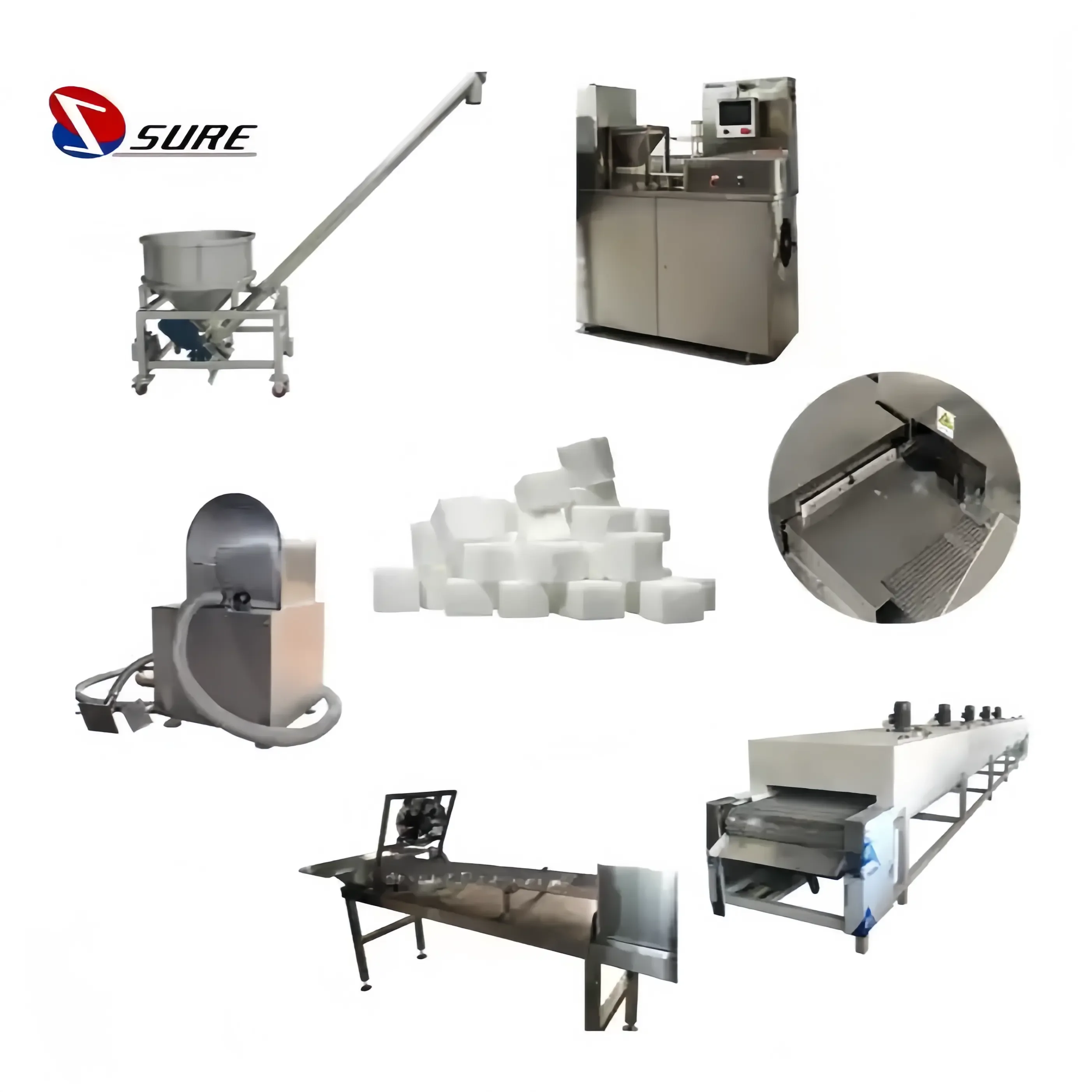 High Output Cube Sugar Press Machine Small Cube Candy Production Line Equipment For Sale