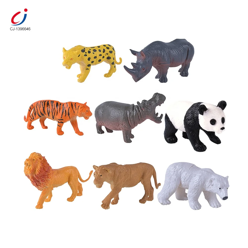 Natural world environmental plastic animals toys set gift realistic mini wild animal models toy