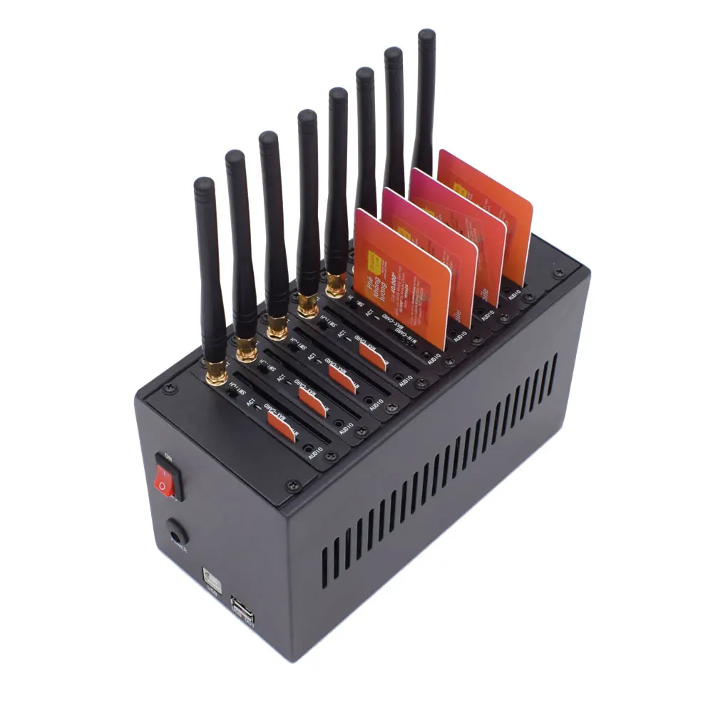 YX IMEI Changeable 8 Ports Multi Sim 4G modem EC25 Bulk SMS  Modem 8 Sim Card Multi-Port Modem Pool