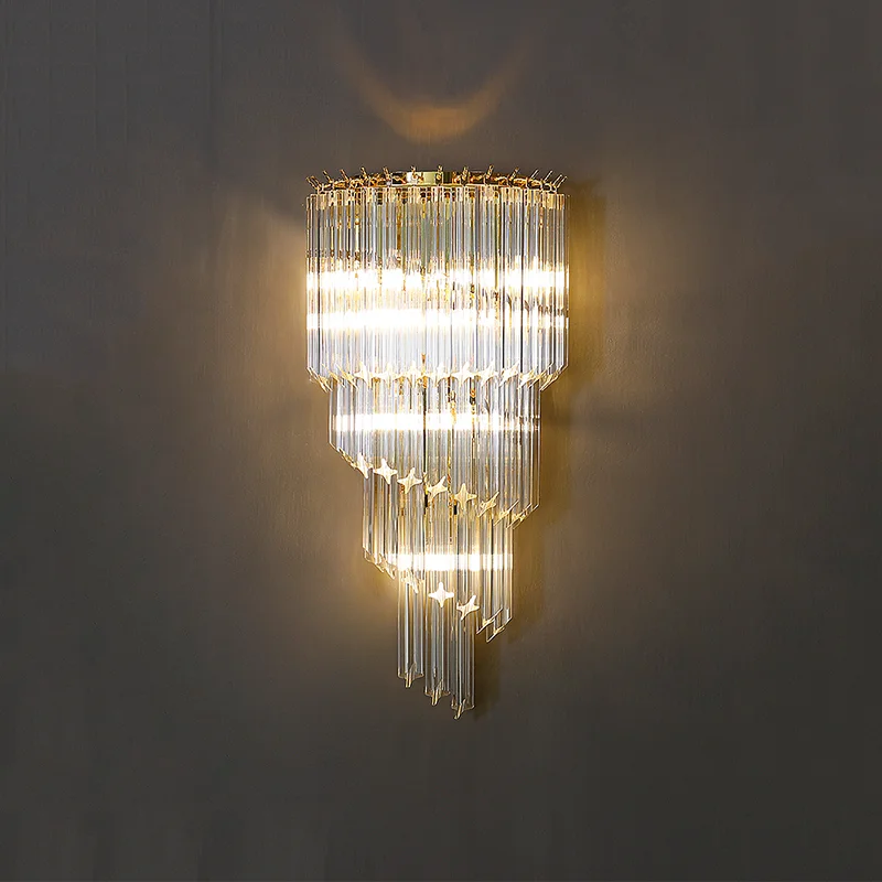 Wall Sconce Lamp Contemporary Fashion Simple Indoor Decorative Lighting for Bedroom Hotel Home Decoration Nordic Crystal Modern