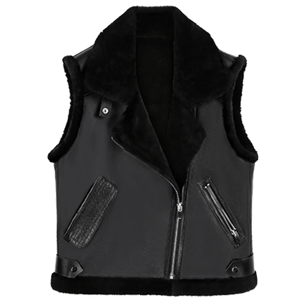 2022 Real leather Sleeveless Woman jacket wool Fur Jacket Leather Coat with Women Woolen Wholesale factory direct spot