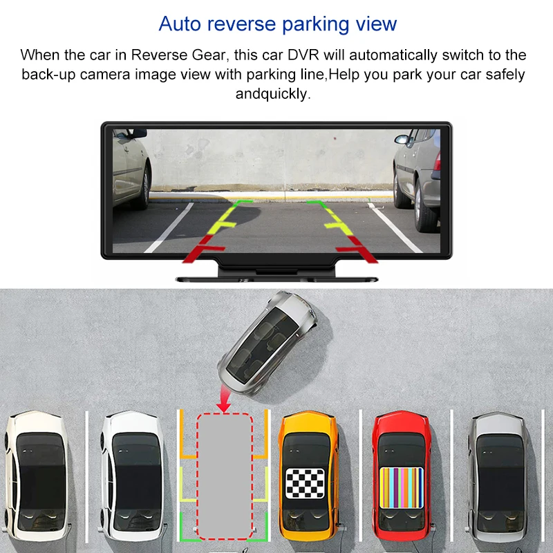 10.26 Inch Car DVR 4G ADAS Android Mirror GPS WiFi Dash Camera 1080P Dual Lens Auto Recorder Navigation