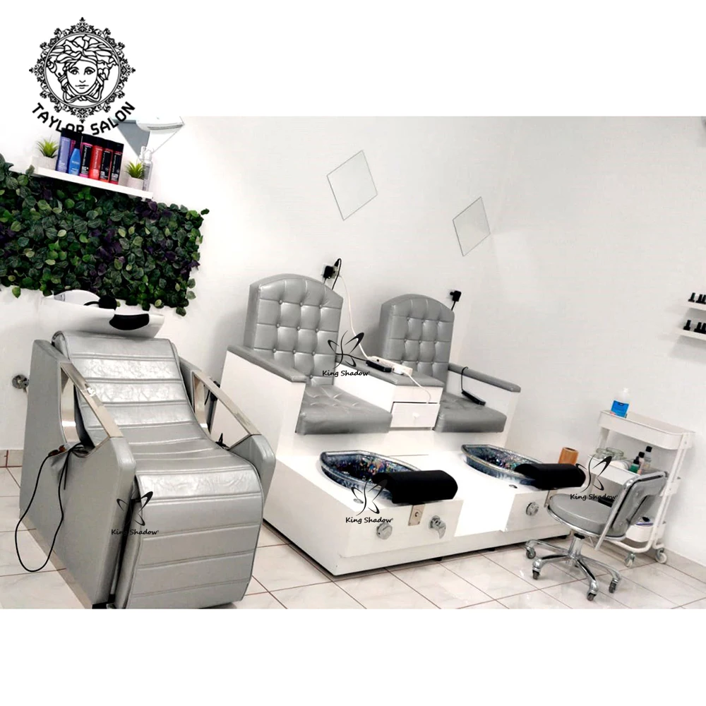 Мебель для салона, оборудование для волос, Белое Зеркало для укладки волос, парикмахерские станции, стулья для парикмахерской, дамские парикмахерские стулья